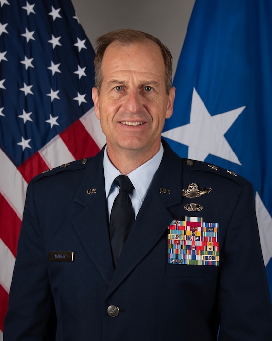 This is the official portrait of Maj. Gen. Corey J. Martin.