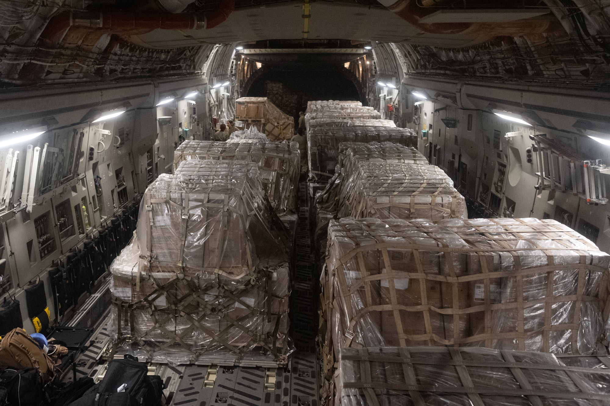 Cargo in an aircraft