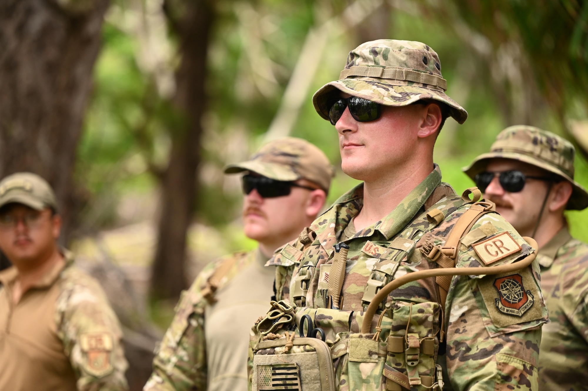 736th Security Forces Squadron Airmen participate in a beta test for the new Jungle Agile Combat Employment Course at Andersen Air Force Base, Guam, July 26, 2024. This will be the only U.S. Air Force jungle training course and one of three jungle training courses in the U.S. Department of Defense. (U.S. Air Force photo by Airman 1st Class Adasha Williams)