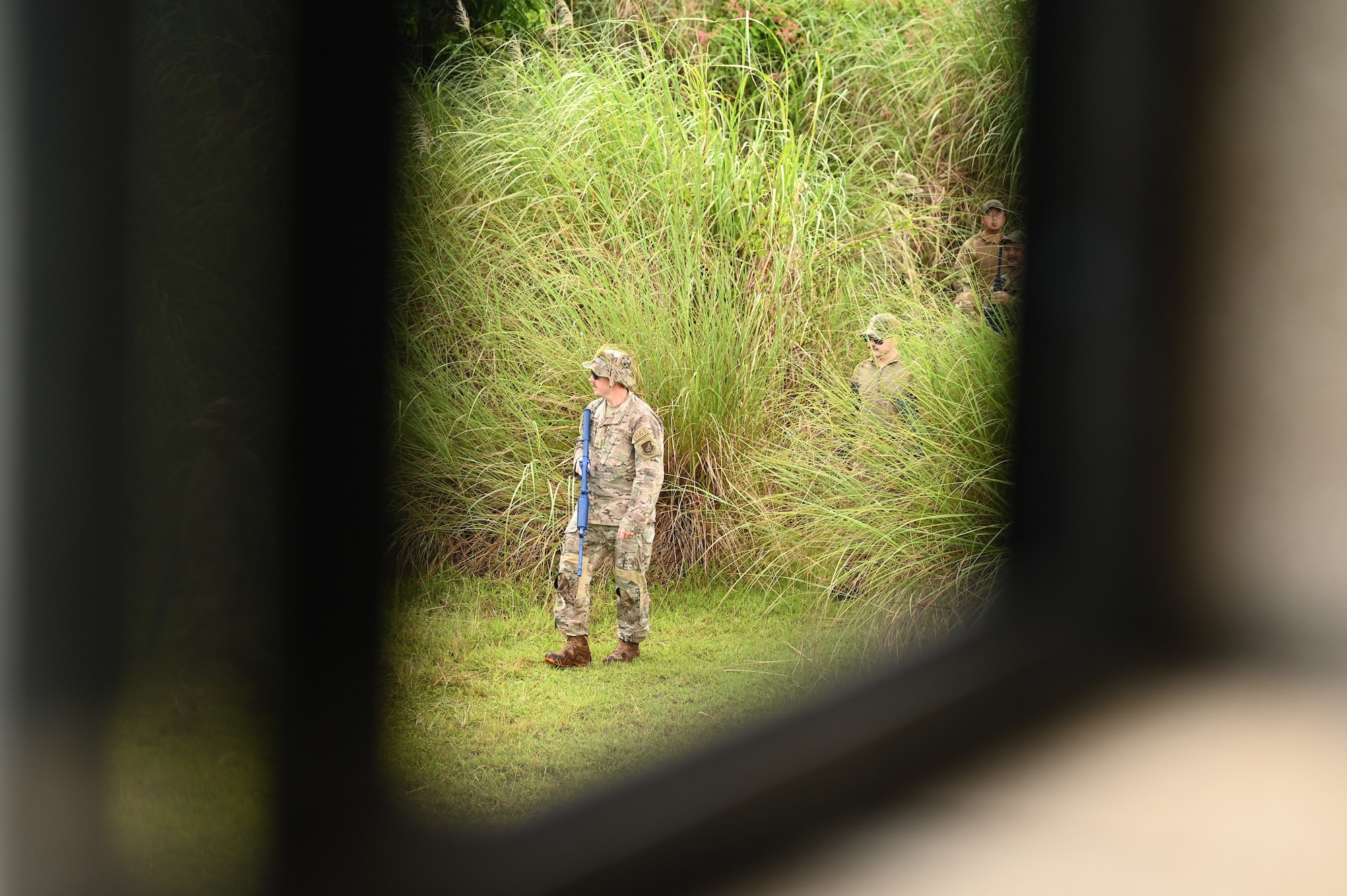 736th Security Forces Squadron Airmen participate in a beta test for the new Jungle Agile Combat Employment Course at Andersen Air Force Base, Guam, July 26, 2024. This will be the only U.S. Air Force jungle training course and one of three jungle training courses in the U.S. Department of Defense. (U.S. Air Force photo by Airman 1st Class Adasha Williams)