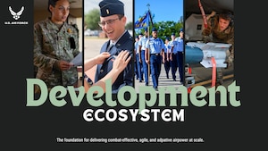 Graphic with Airmen and text