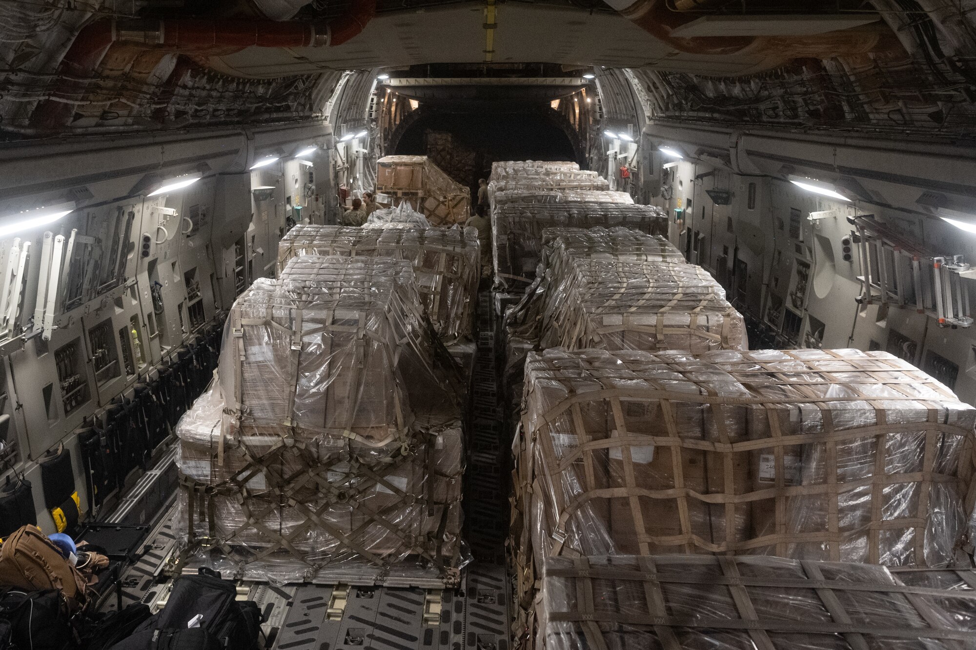 Cargo in an aircraft