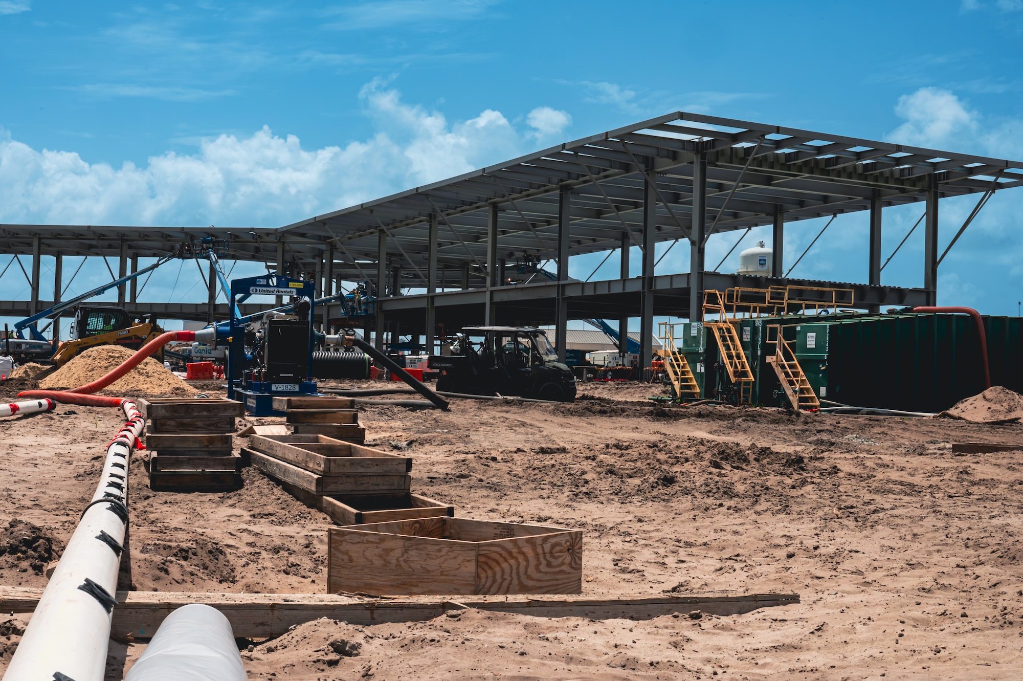 Water is drawn from the ground at Tyndall
