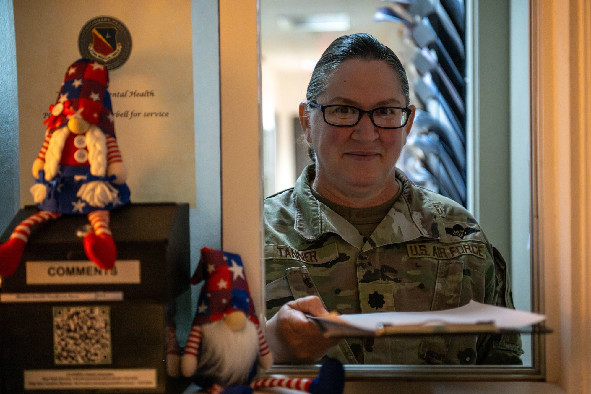 The 379th EMDS mental health clinic is a five-member team responsible for providing care to more than 5,500 personnel across the 379th Air Expeditionary Wing and their joint mission partners. (U.S. Air Force photo)