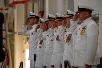 Capt. Brian J. Schneider, from Long Island, New York, relieved Capt. Bryan P. Hager, from Bangs, Texas, as commodore, Commander, Task Force (CTF) 67, during a change of command ceremony at Naval Air Station Sigonella, Italy, Aug. 1, 2024.