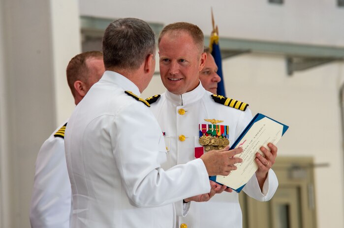 Capt. Brian J. Schneider, from Long Island, New York, relieved Capt. Bryan P. Hager, from Bangs, Texas, as commodore, Commander, Task Force (CTF) 67, during a change of command ceremony at Naval Air Station Sigonella, Italy, Aug. 1, 2024.