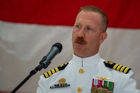 Capt. Brian J. Schneider, from Long Island, New York, relieved Capt. Bryan P. Hager, from Bangs, Texas, as commodore, Commander, Task Force (CTF) 67, during a change of command ceremony at Naval Air Station Sigonella, Italy, Aug. 1, 2024.