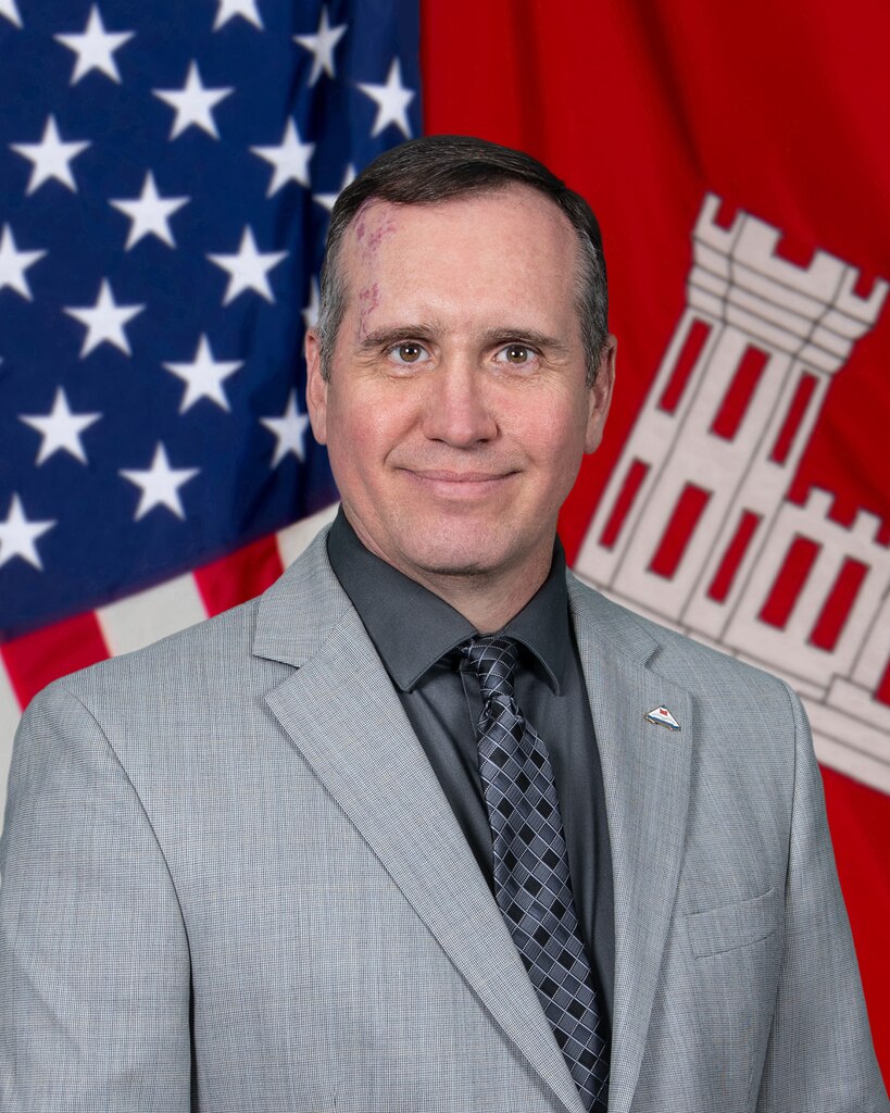 IN THE PHOTO, The U.S. Army Corps of Engineers Memphis District promoted Shane Callahan, pictured above, to the engineering and construction division chief role. 

In this role, he is responsible for flood risk management, engineering and construction, navigation, ecosystem restoration, and water supply projects within the Memphis District's boundaries, including portions of Mississippi, Tennessee, Arkansas, Missouri, Illinois, and Kentucky. (USACE photo by VI Specialist Vance Harris)