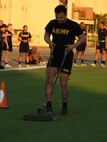 Soldier participating in the Iron Platoon Shield