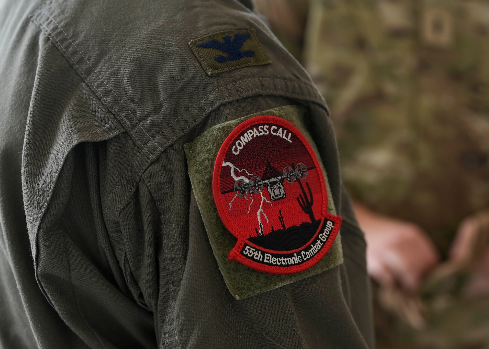 patch on a shoulder