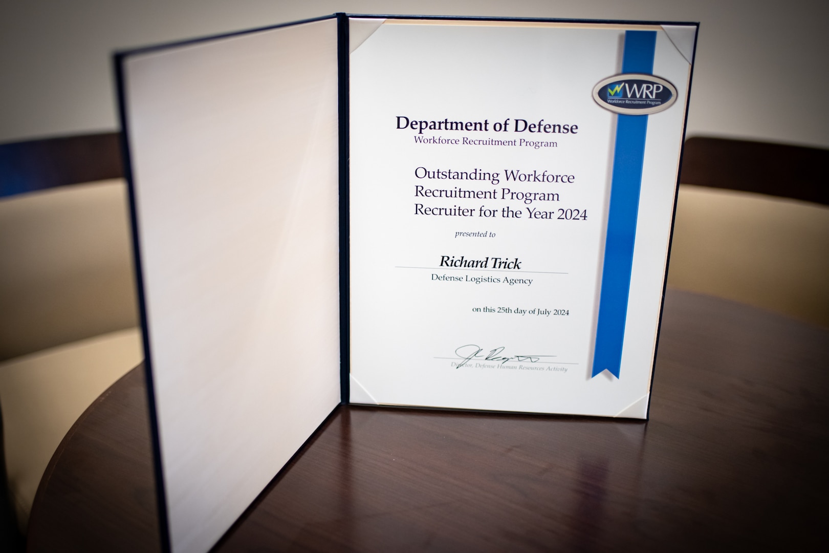 Department of Defense Workforce Recruitment Program's Outstanding Workforce Recruitment Program Award.