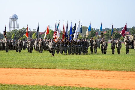 Troop standing in formation