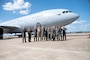 An Australian Air Force KC-30A Multi-Role Tanker Transport arrives at Barksdale Air Force Base, Louisiana, June 21, 2024. The jet arrived after refueling a B-52 Stratofortress as part of a training mission to get U.S. Airmen certified on the tanker. The effort highlighted interoperability between the two services and helped solidify the B-52’s role in assuring allies in the Pacific region. (U.S. Air Force by Senior Master Sgt. Ted Daigle)