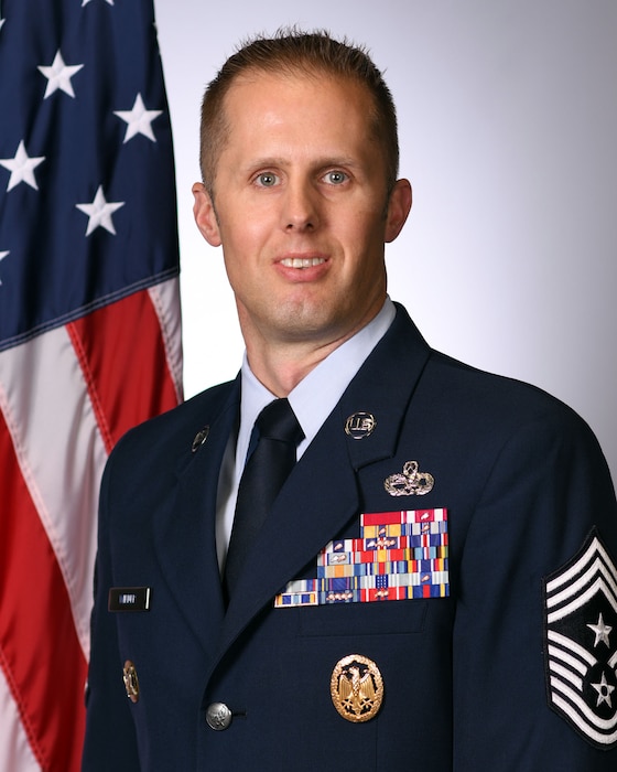 Command Chief Master Sgt. Joshua Wiener official photo