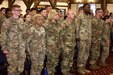 Soldiers with the 213th Personnel Company, 213th Regional Support Group and their families are recognized during a ceremony Aug. 4, 2024, at Fort Indiantown Gap, Pa. The unit will deploy to the Middle East providing support for U.S. Central Command and Task Force Spartan with their mission of increasing regional security and stability in support of U.S. interests.