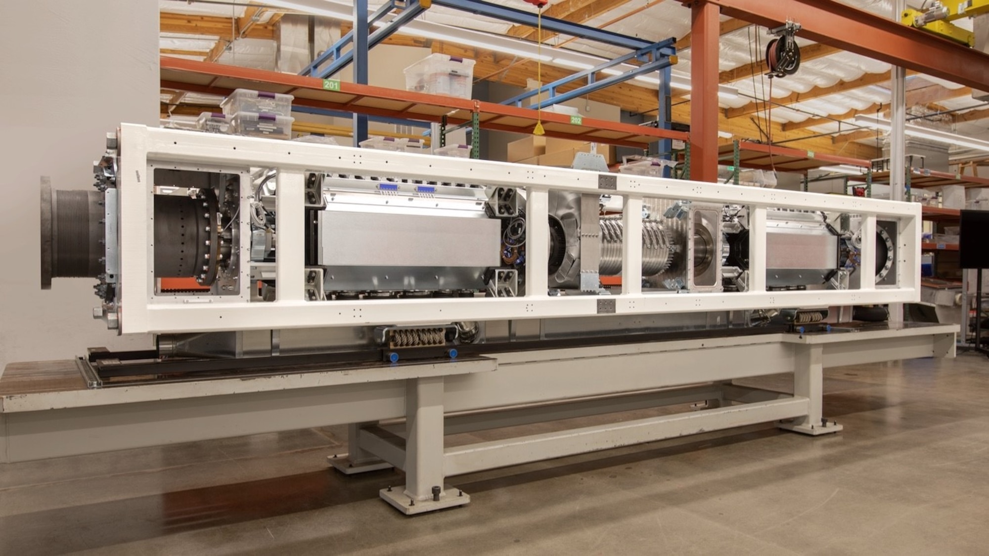 Mainspring linear generator sitting on a platform