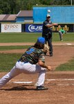 Man throwing baseball