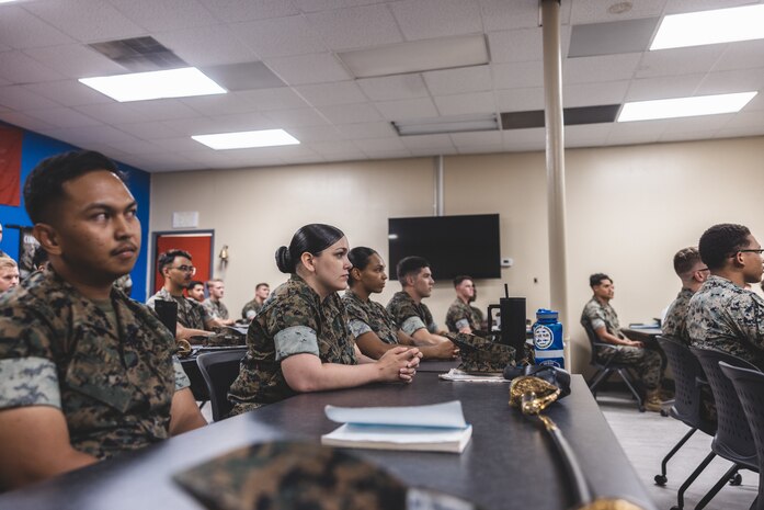Sgt. Maj. Ruiz Speaks to 2nd MLG Corporals Course
