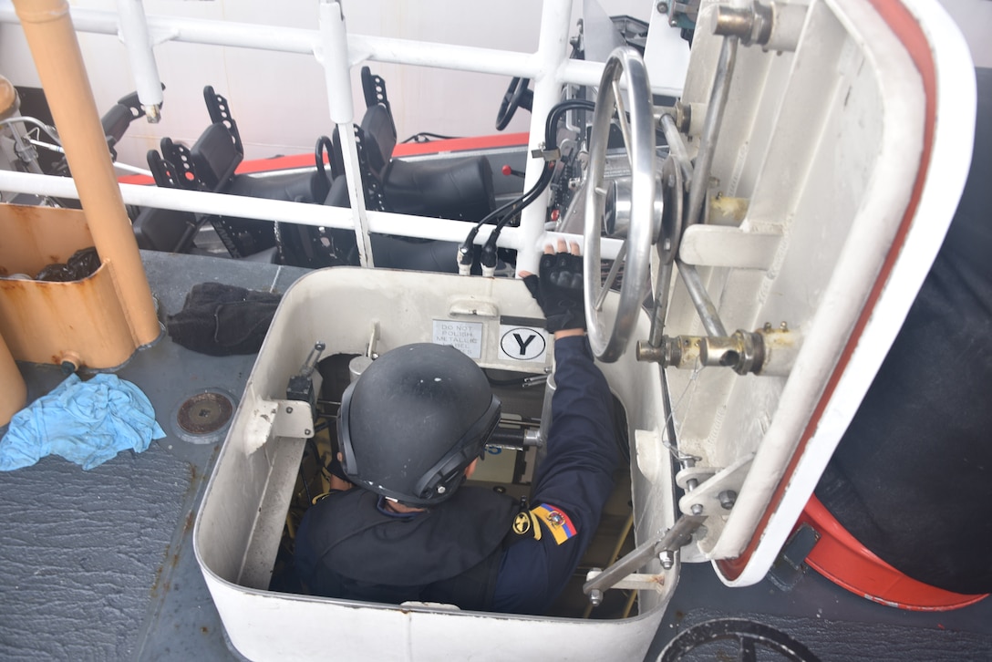 The U.S. Coast Guard joined coast guards and navies from 13 nations, between June 24 and July 9, in an exercise hosted by Ecuador to align international mission priorities seeking to ensure the defense, security, multinational cooperation and governance of the maritime domain of the Eastern Pacific Ocean. (U.S. Coast Guard photo)