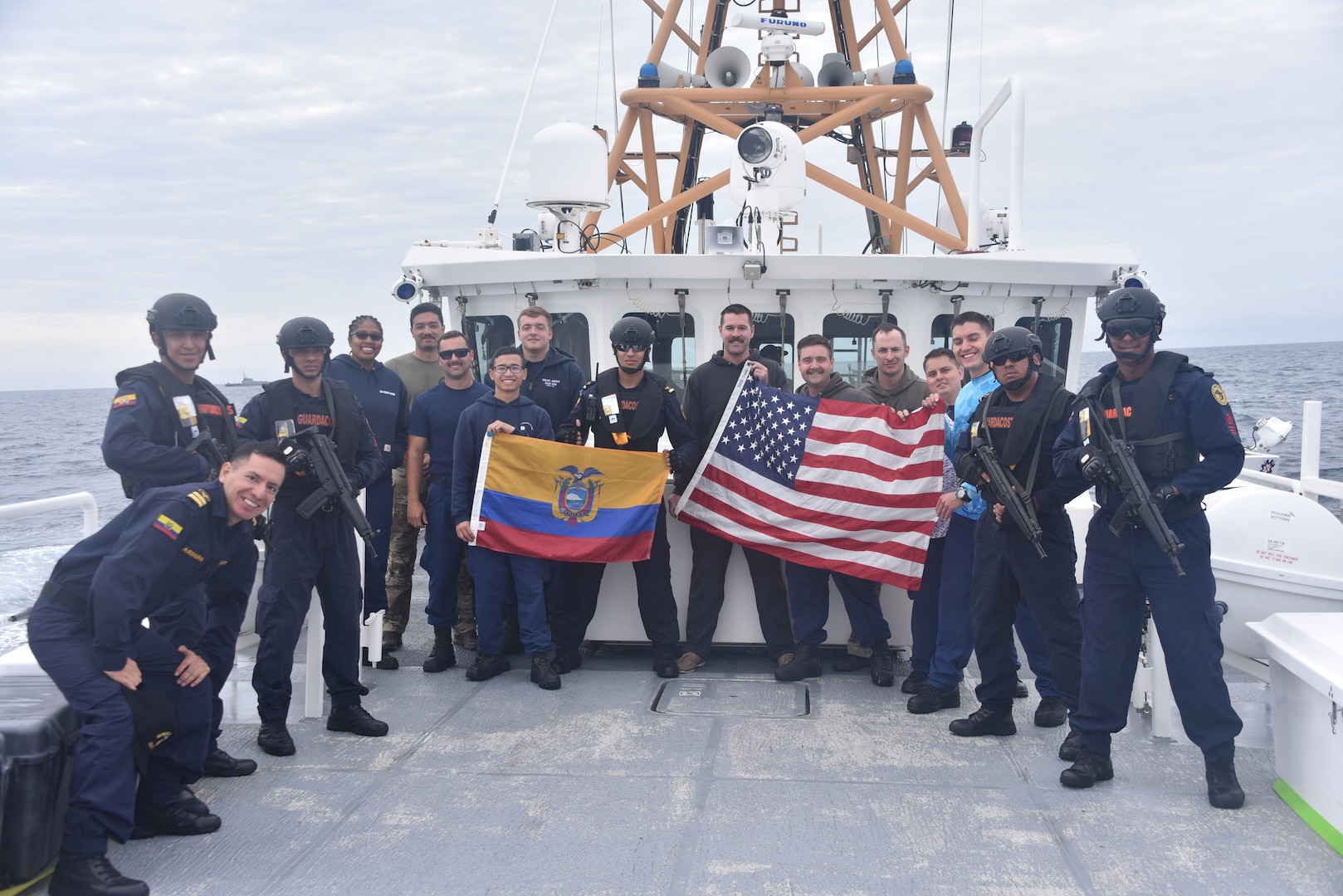 The U.S. Coast Guard joined coast guards and navies from 13 nations, between June 24 and July 9, in an exercise hosted by Ecuador to align international mission priorities seeking to ensure the defense, security, multinational cooperation and governance of the maritime domain of the Eastern Pacific Ocean. (U.S. Coast Guard photo)