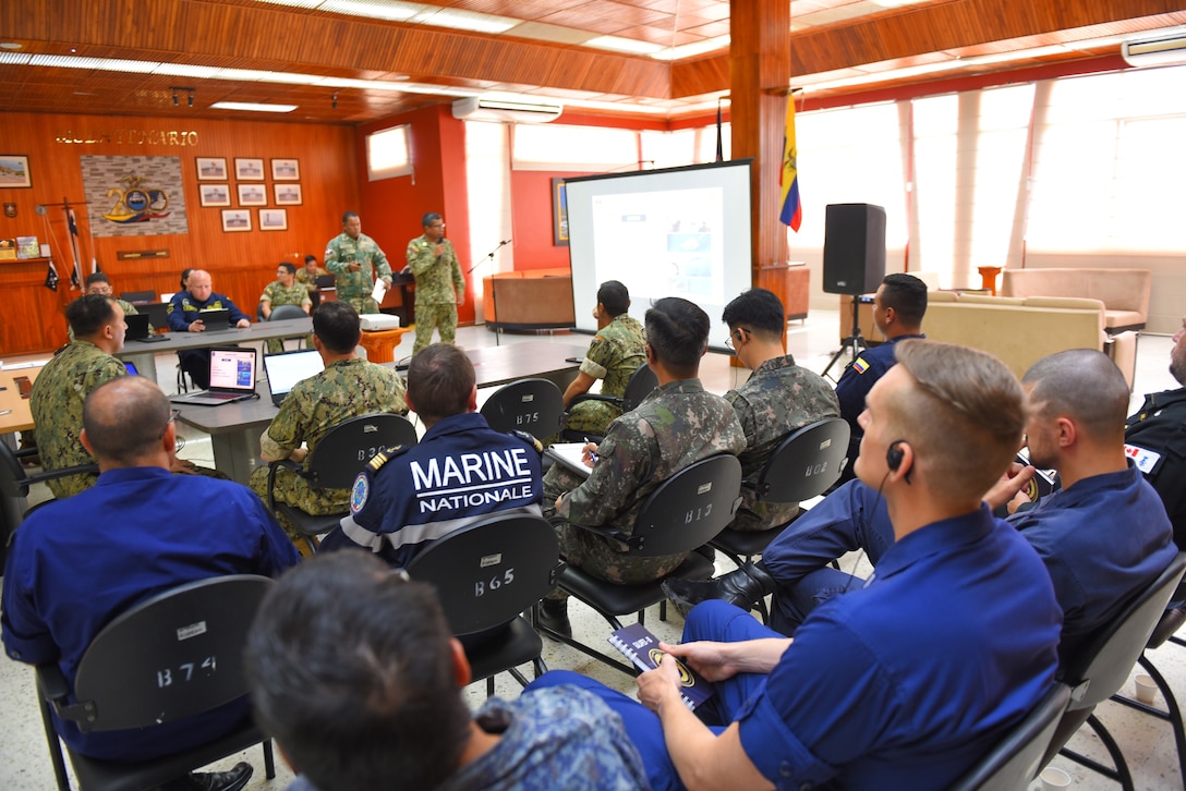 The U.S. Coast Guard joined coast guards and navies from 13 nations, between June 24 and July 9, in an exercise hosted by Ecuador to align international mission priorities seeking to ensure the defense, security, multinational cooperation and governance of the maritime domain of the Eastern Pacific Ocean. (U.S. Coast Guard photo)