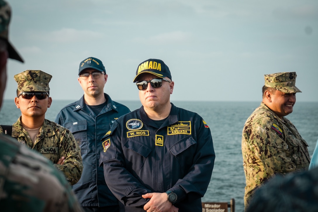 The U.S. Coast Guard joined coast guards and navies from 13 nations, between June 24 and July 9, in an exercise hosted by Ecuador to align international mission priorities seeking to ensure the defense, security, multinational cooperation and governance of the maritime domain of the Eastern Pacific Ocean. (U.S. Coast Guard photo)