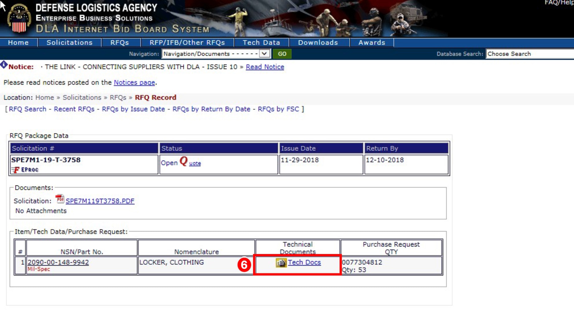 Click on "Tech Docs" to access the cFolders site.