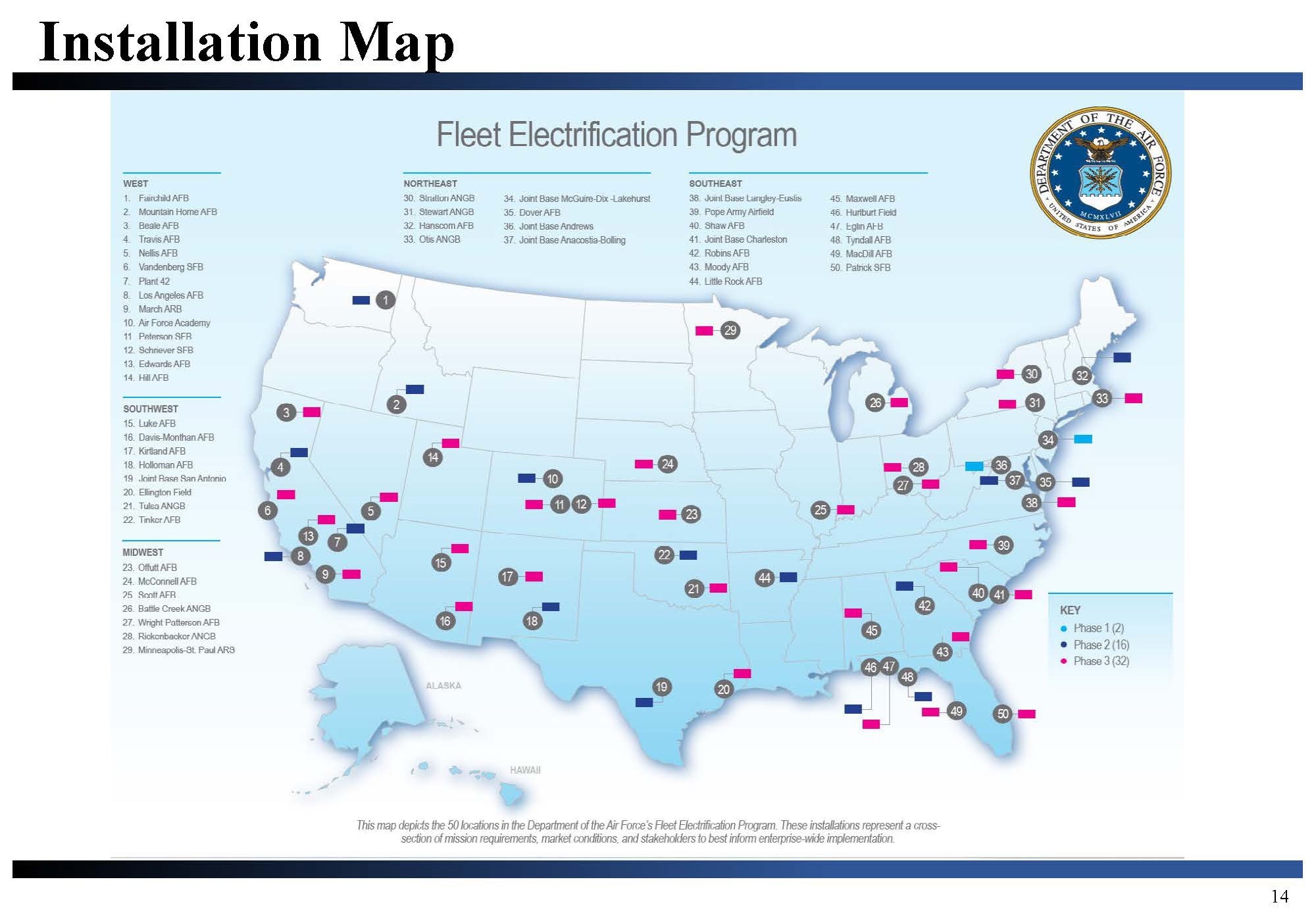 map of fleet electrification program