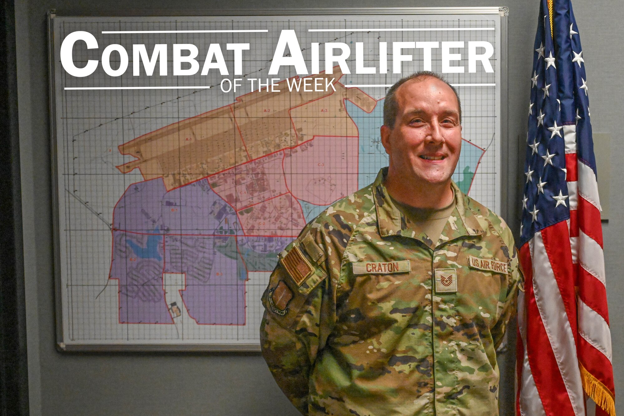 Tech. Sgt. Aaron Craton, 19th Airlift Wing Staff Agencies wing operations security manager, is selected as Combat Airlifter of the Week Aug. 5, 2024.