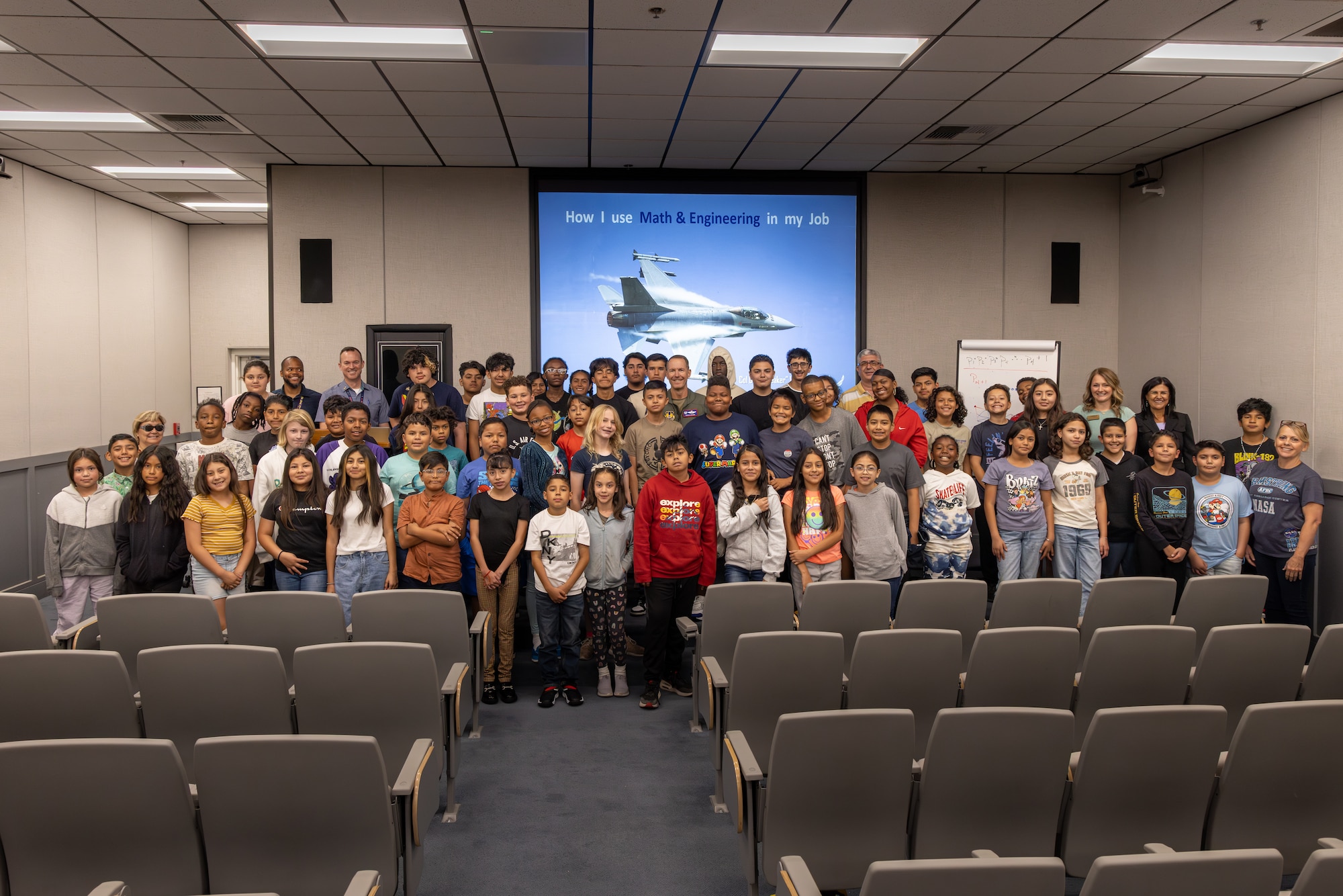 Col. Douglas Wickert, 412th Test Wing Commander, meet Palmdale School District students enrolled in the PRIME summer program and shares how he applies Math and Engineering in his job.