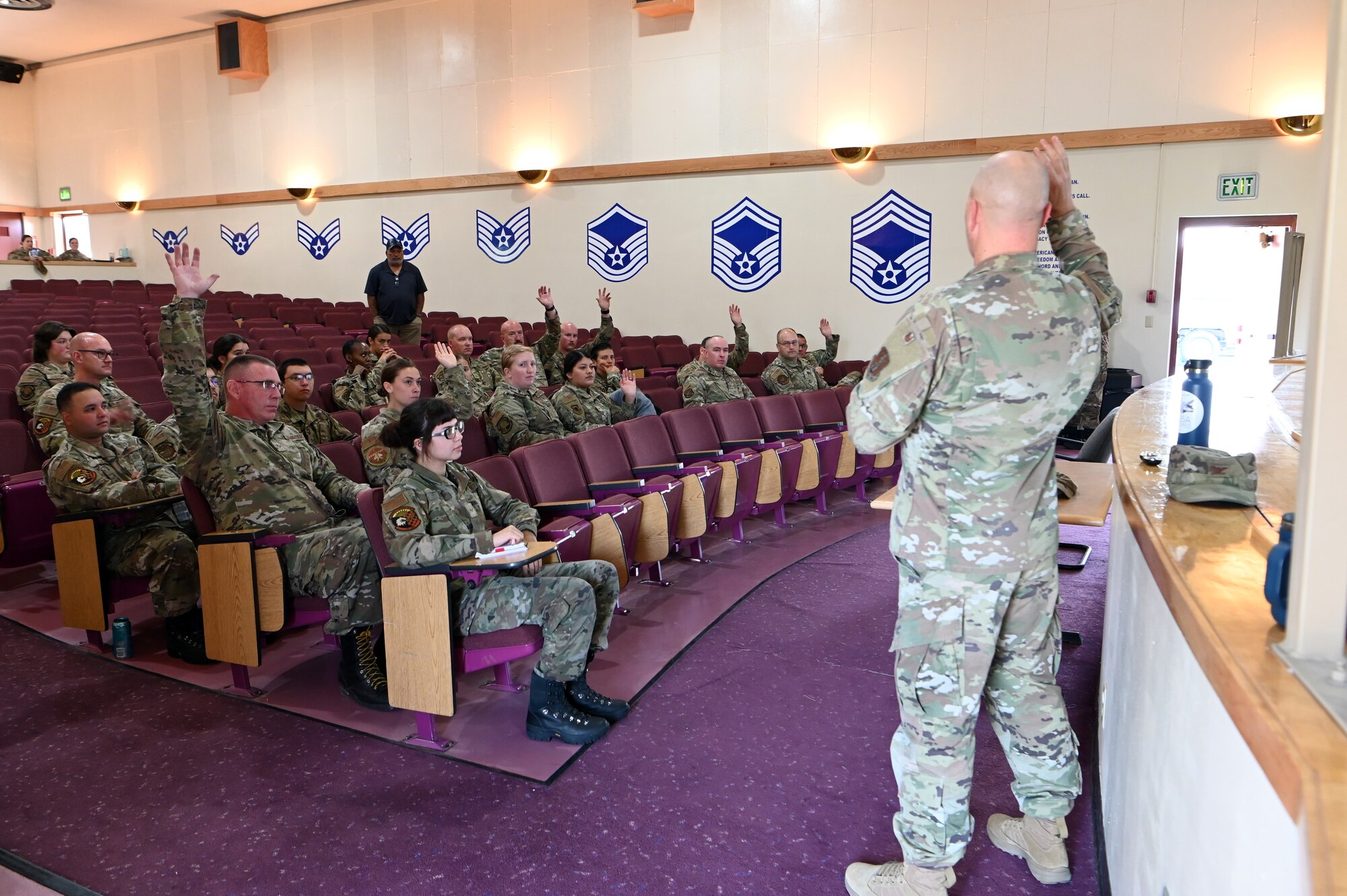 Airmen in auditorium