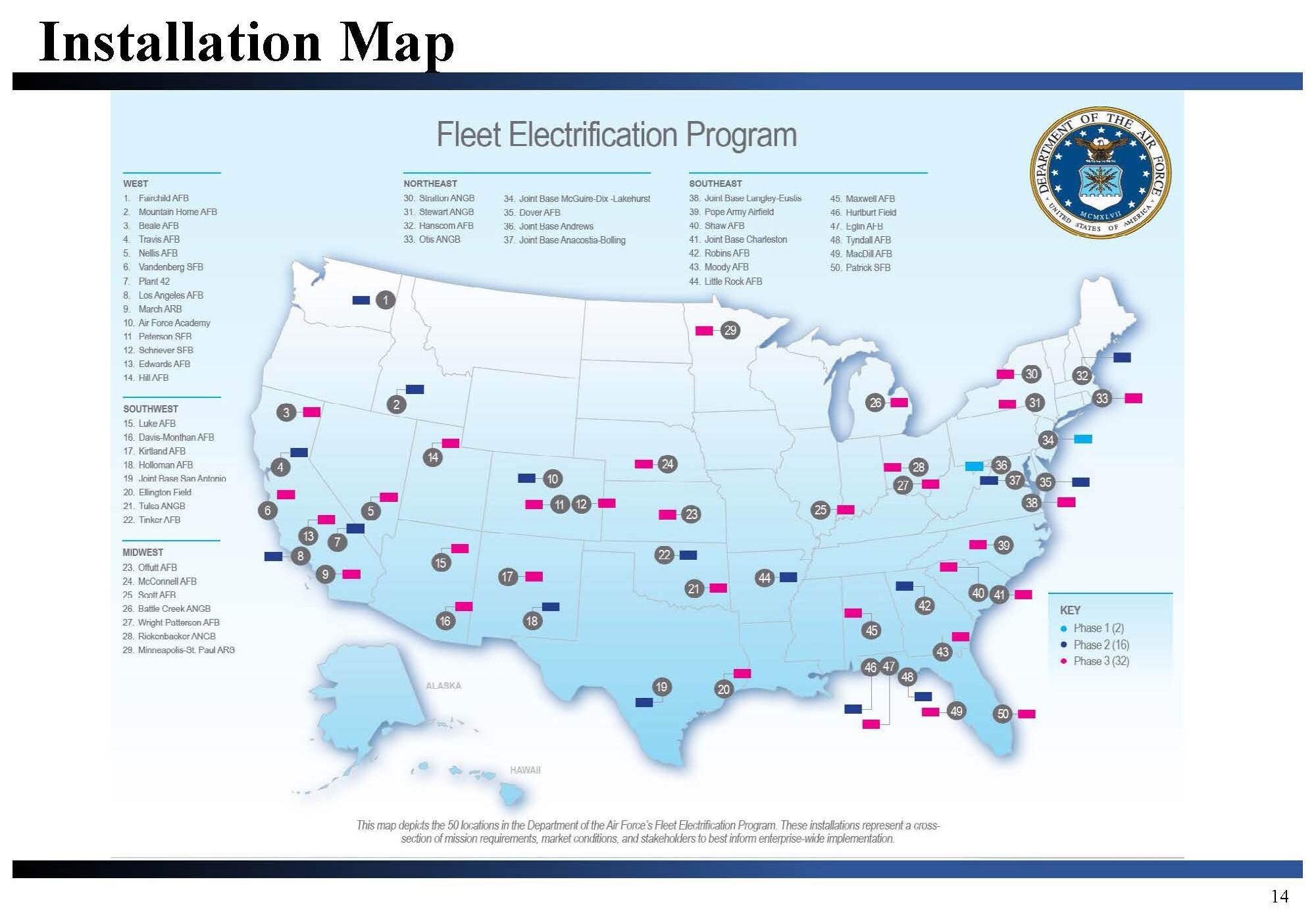 map of fleet electrification program