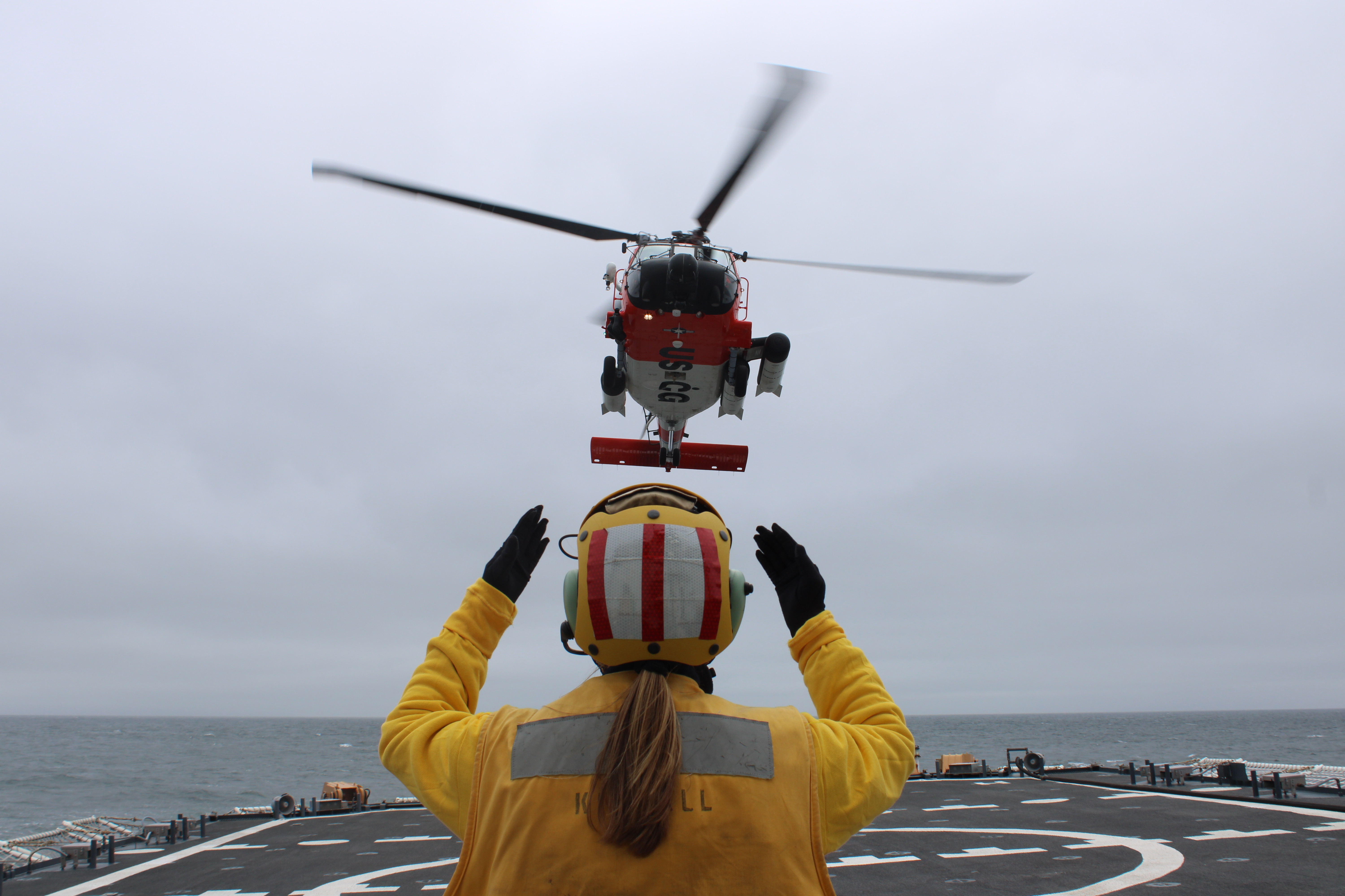 U.S. Coast Guard Cutter Kimball patrols the Bering Sea, North