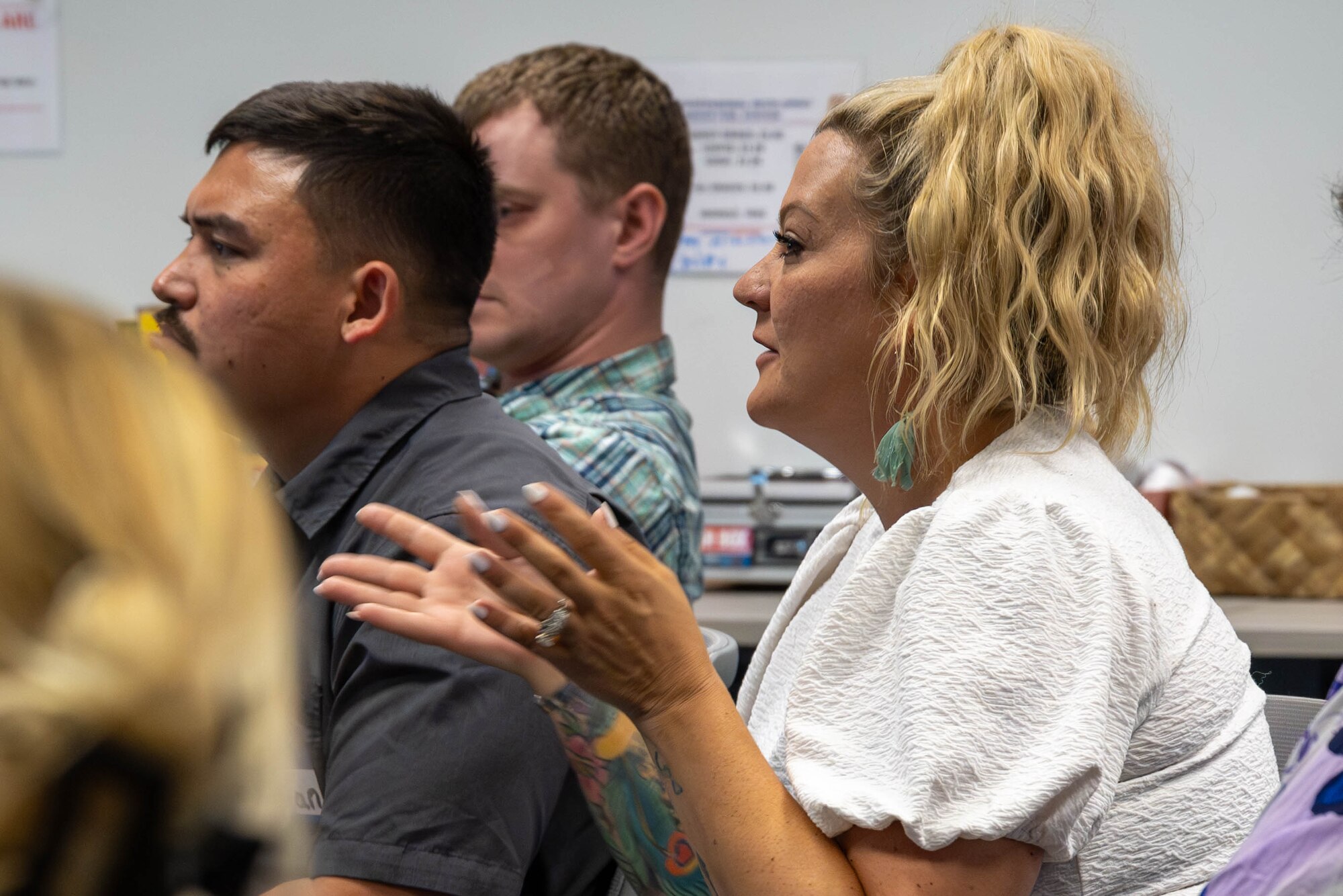 woman speaks during ASIST class
