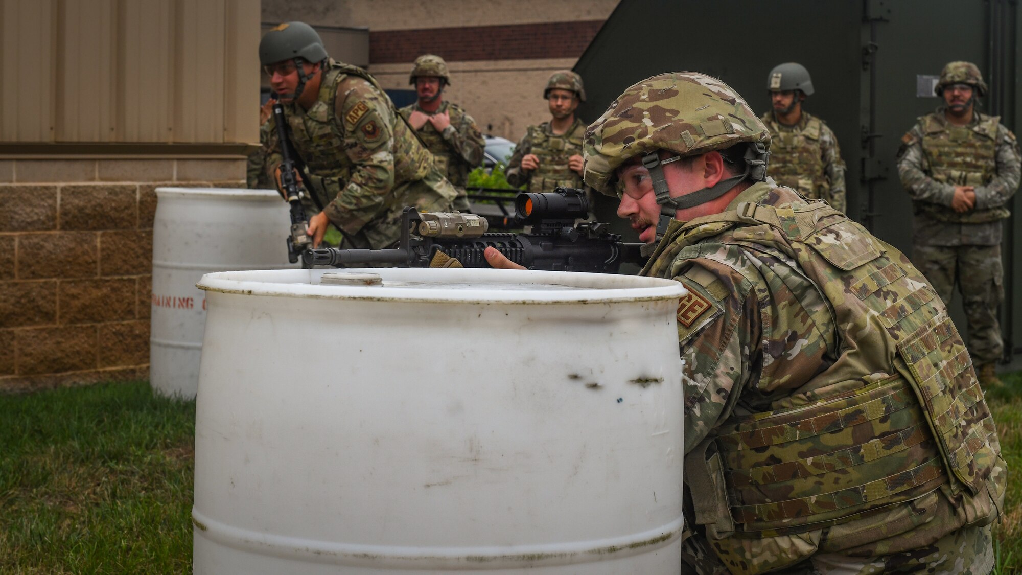 93rd Special Operations Security Forces Airmen instruct 193rd Special Operations Maintenance Group Airmen in the principals of shoot, move, communicate tactics Aug. 8, 2024 in Middletown, Pennsylvania.