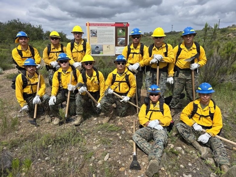 U.S. Marines with Marine Corps Air Station Miramar were activated during Semper Durus 24 April 24, 2024 on MCAS Miramar. The Marines underwent S-130 Firefighter Training and became part of the all Marine Hand Crew that was created to battle wildfires during the summer.