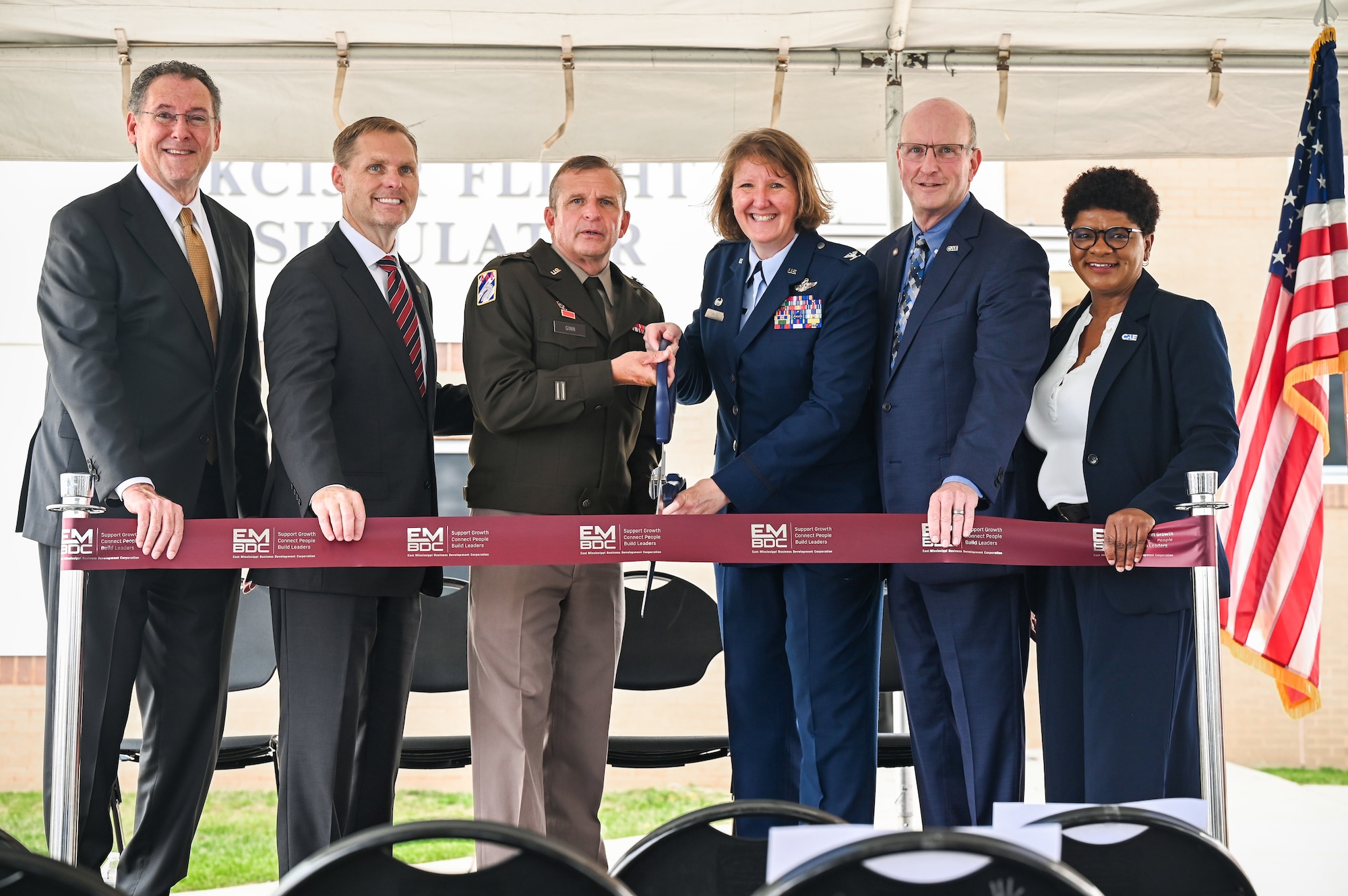 The 186th Air Refueling Wing celebrated the long-awaited return of the KC-135 Flight Simulator, today, by hosting a ribbon-cutting ceremony to recognize the hard work and dedication of those who were instrumental in bringing the aircrew training system back to the base.