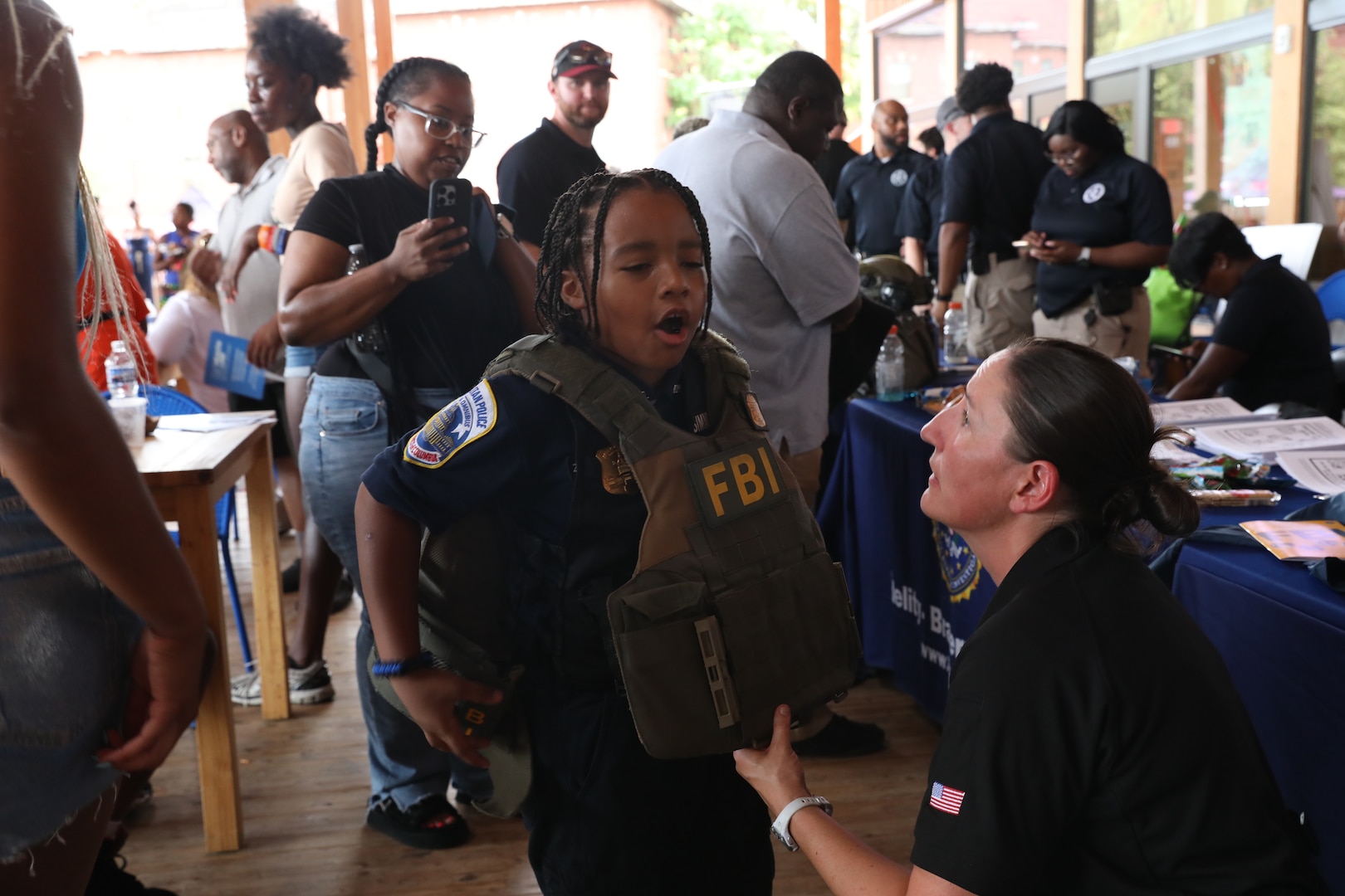 The District of Columbia National Guard Counterdrug Program participated in the Metropolitan Police Department's 41st annual National Night Out celebrations in Southeast Washington, D.C., August 6, 2024. The community-building campaign occurs the first Tuesday of August each year and is held by law enforcement agencies across the country.