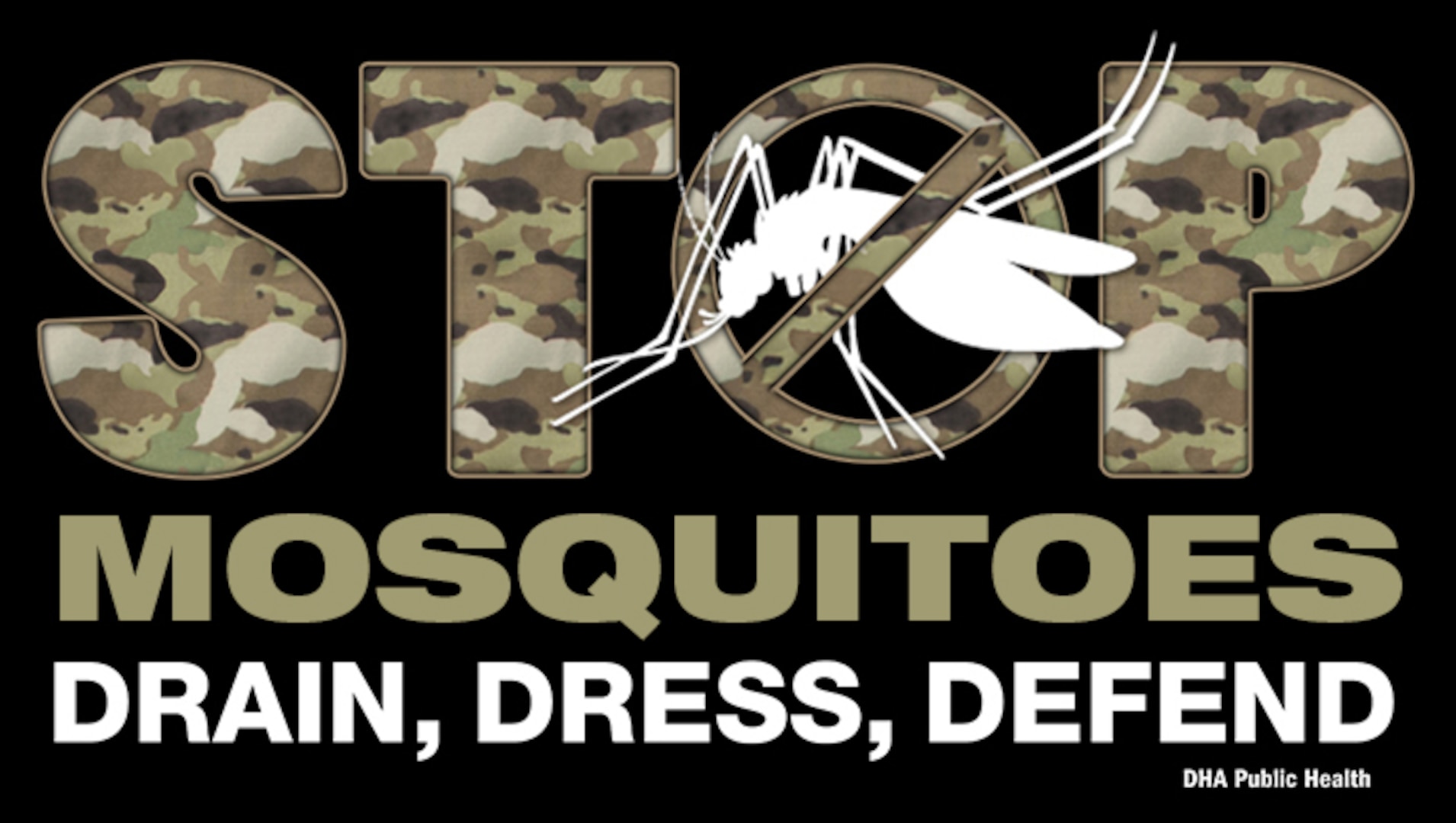 Vector-borne diseases, or VBDs, pose a risk to U.S. service members during military training exercises, operations, response missions, and deployments outside the continental U.S. Malaria and dengue fever, the VBDs most commonly experienced by the military in the last 12 years, are transmitted by mosquitoes. Service members, family members, and Department of Defense civilians should follow the three “Ds” of mosquito protection: Drain, Dress and Defend. (Defense Health Agency-Public Health graphic illustration by Joyce Kopatch)