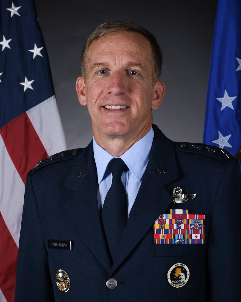 Lt Gen Case A. Cunningham is the Commander, Alaskan Command (ALCOM), Alaskan North American Aerospace Defense Command (NORAD) Region (ANR), and Eleventh Air Force (11 AF),