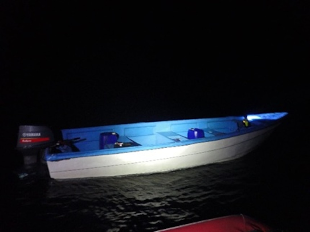 Coast Guard Cutter Richard Dixon repatriated 15 migrants to Dominican Republic, Aug. 8, 2024, following the interdiction of an irregular, unlawful migration voyage in Mona Passage waters near Puerto Rico, Aug. 7, 2024.    (U.S. Coast Guard photo)