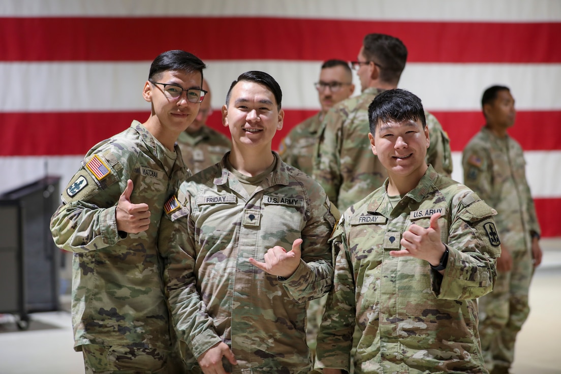 Approximately 100 Soldiers of “Bison” Company, as they are affectionally known, returned after a nine-month deployment to Kuwait as part of Operation Spartan Shield.