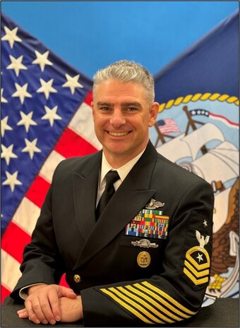 CMDCS(SW/FMF/EXW/AW) Joshua R. Ash, Senior Enlisted Leader, U.S. Naval Computer and Telecommunications Station Sicily