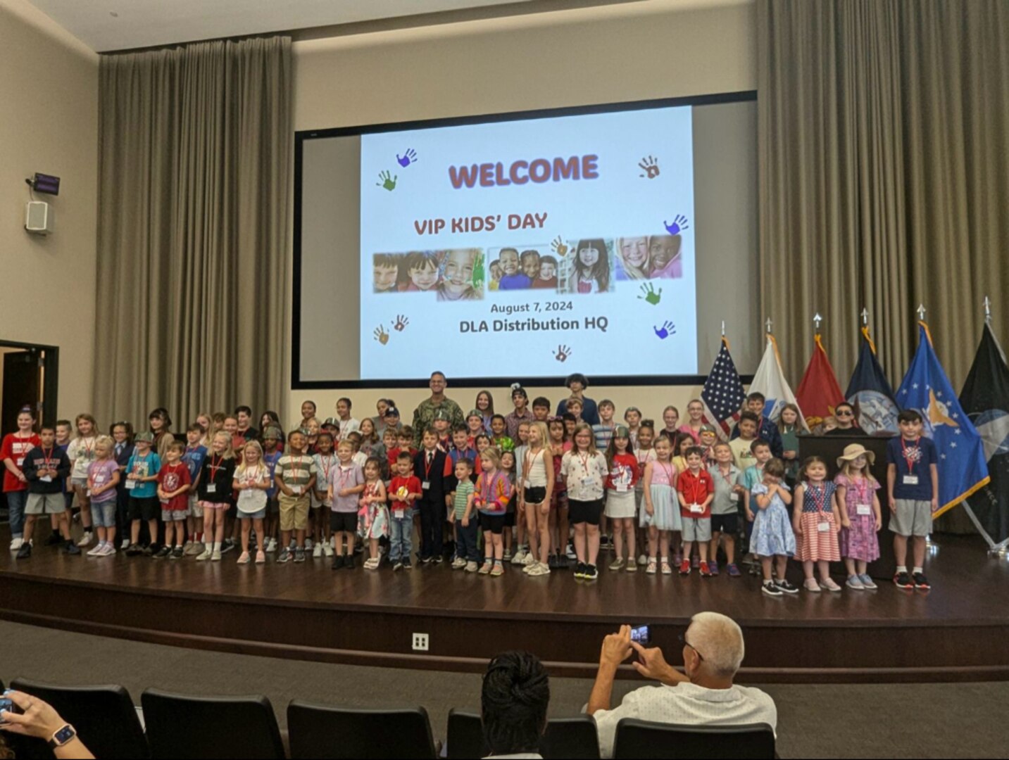 Kids on stage.