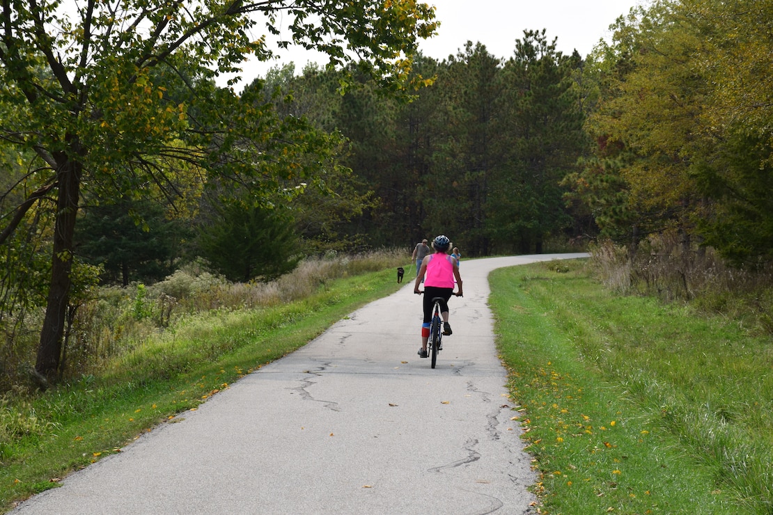 Biker and Walkers on Volksweg Trail