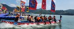 Commander, Fleet Activities Chinhae (CFAC) team launches their boat during the 15th National Turtle Boat Rowing Competition hosted by the coastal city of Tongyeong-si, South Korea, on Aug. 10 to commemorate the Battle of Hasan Island victory.