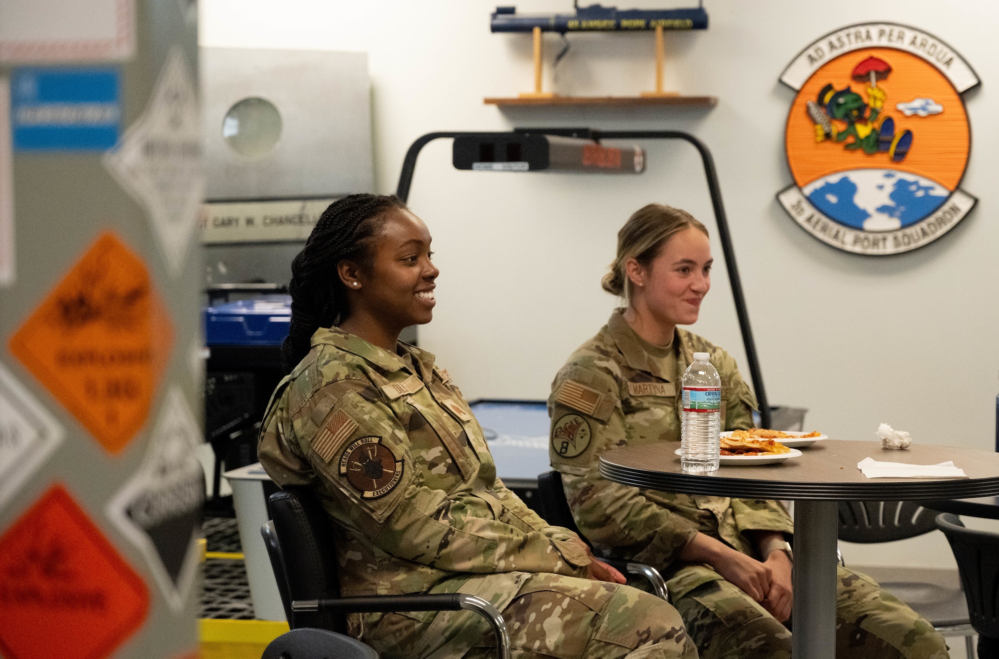 Air Force Cadets sit in on a leadership panel.