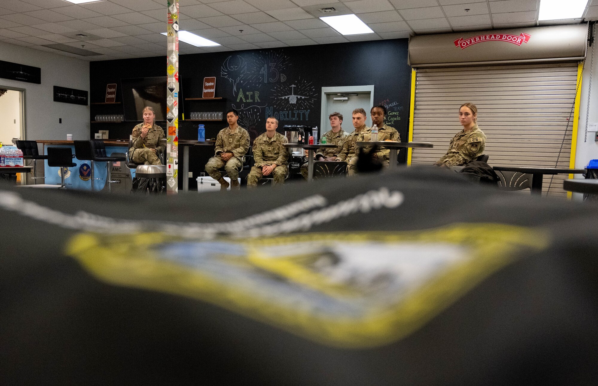 Air Force Cadets sit in on a leadership panel.