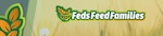 Yellow banner with text seal for Feds Feed Families