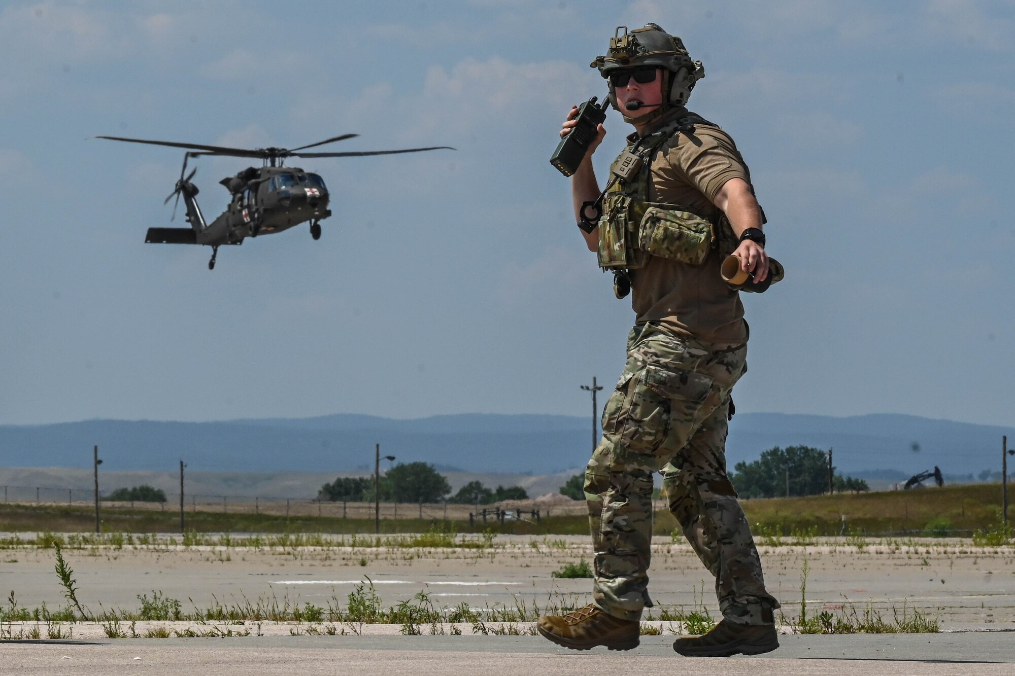 Ellsworth fosters collaboration during mass casualty exercise, conducts medical evacuation training with Local Army National Guard